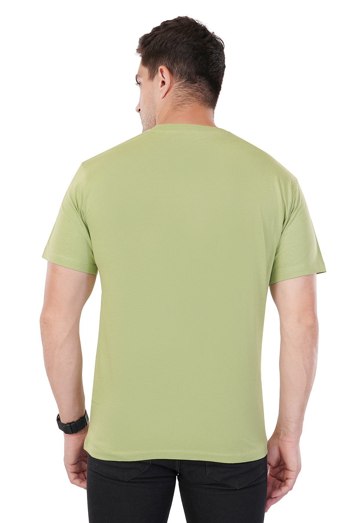 studtbh men's regular solid Kiwi Green T-Shirt - pure cotton Premium Ring spun Super Combed Bio Washed tshirt - STUDTBH