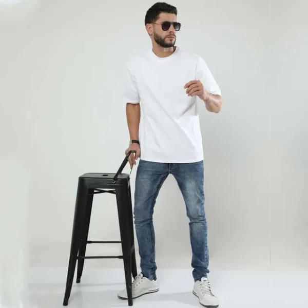 Men's Solid 240 GSM Oversized T-Shirt | Pure Cotton