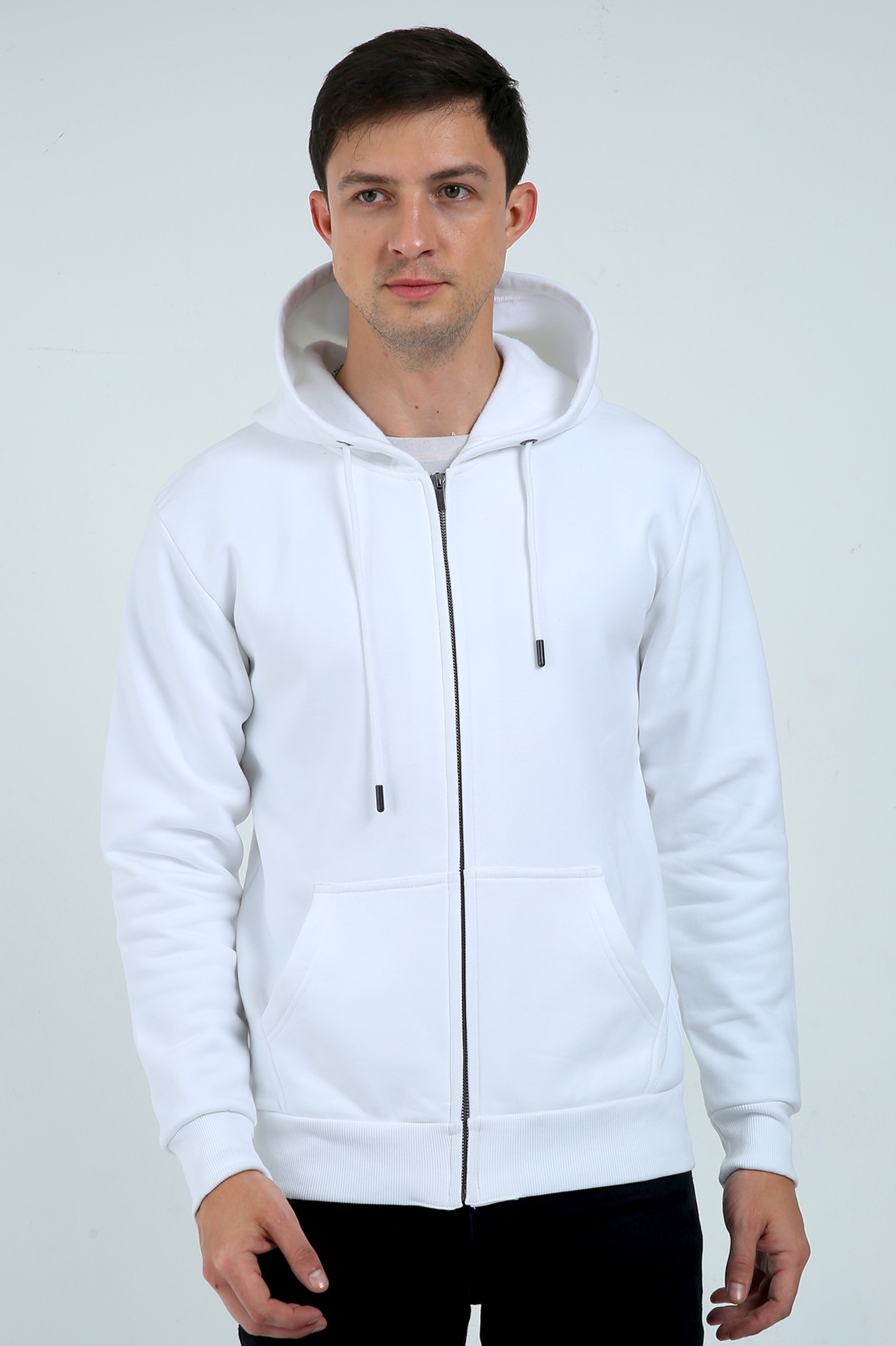 studtbh Premium 400 GSM Heavyweight Cotton Zipper Hoodie for Men – Bio-Washed & Pre-Shrunk