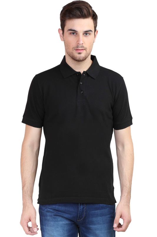 Studtbh Men's Solid Polo T-Shirt 220 GSM – 100% Cotton, Classic Fit, Bio-Washed