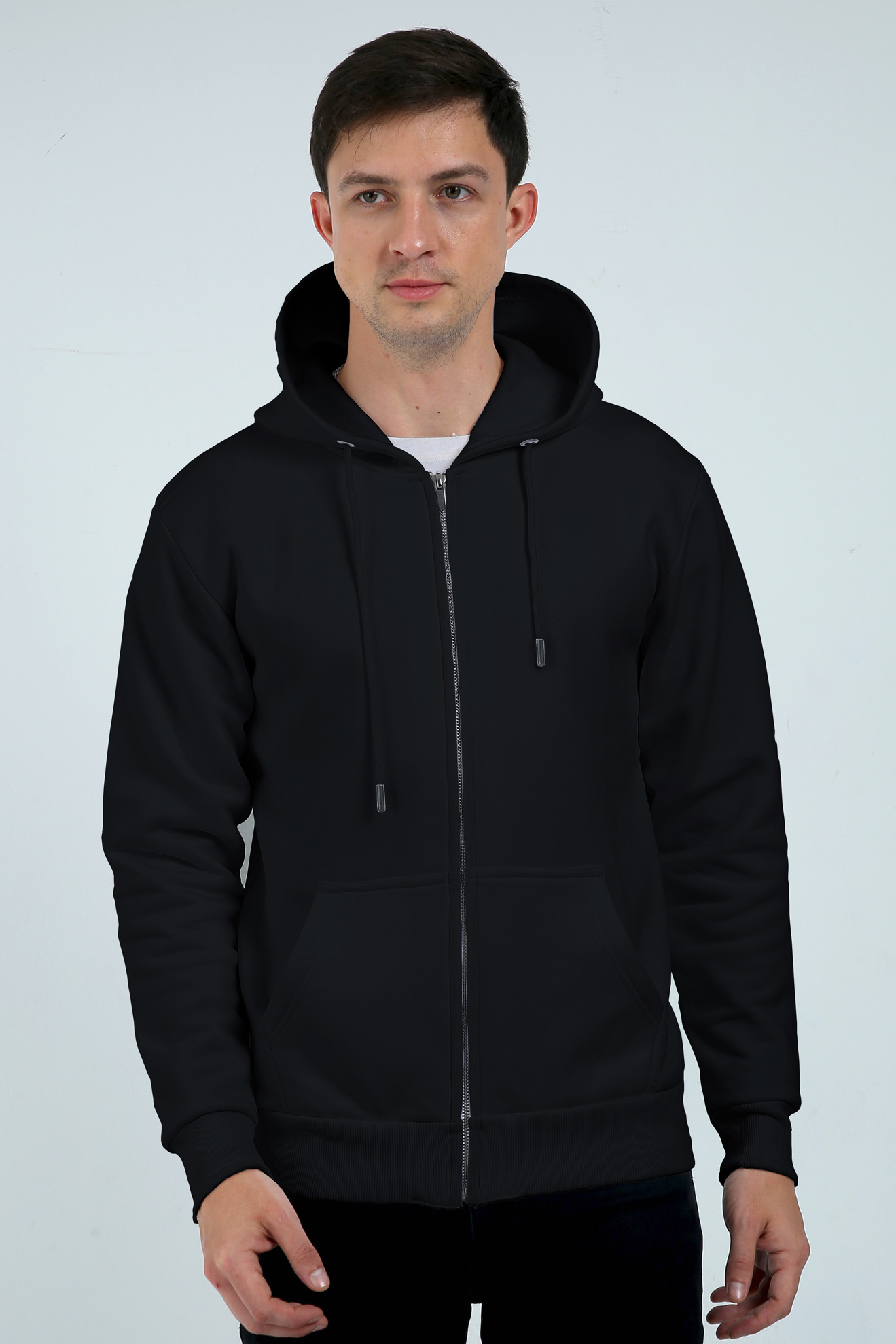 studtbh Premium 400 GSM Heavyweight Cotton Zipper Hoodie for Men – Bio-Washed & Pre-Shrunk