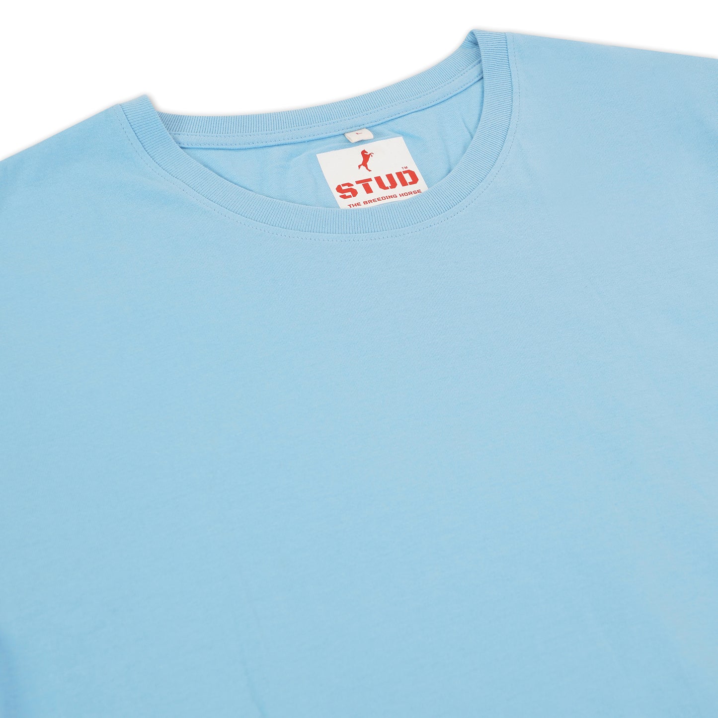 Vibrant Sky Blue T-Shirt - 100% Cotton Ring spun Super Combed Bio Washed Cotton