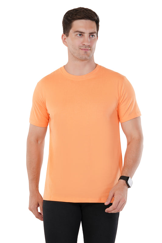 Tangerine 100% Cotton Ring Spun Super Combed Bio Washed 180 GSM Premium T-shirt