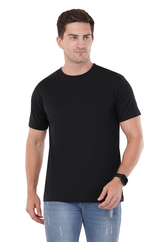 Antimicrobial Long Staple 100% Cotton Classic Black Ring Spun Super Combed T-shirt