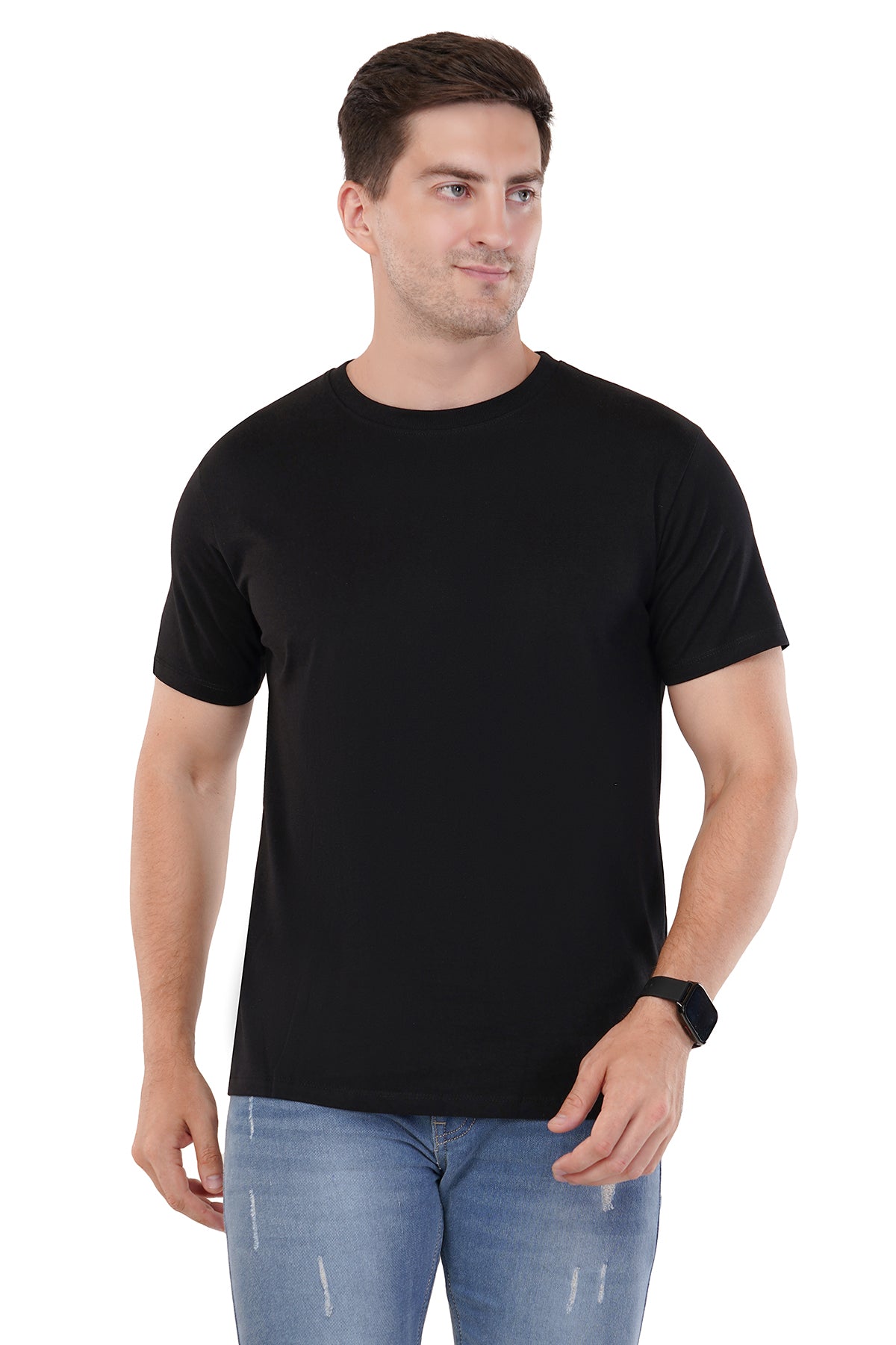 Classic Black T-shirt 100% Cotton Ring spun Super combed Premium Tshirt