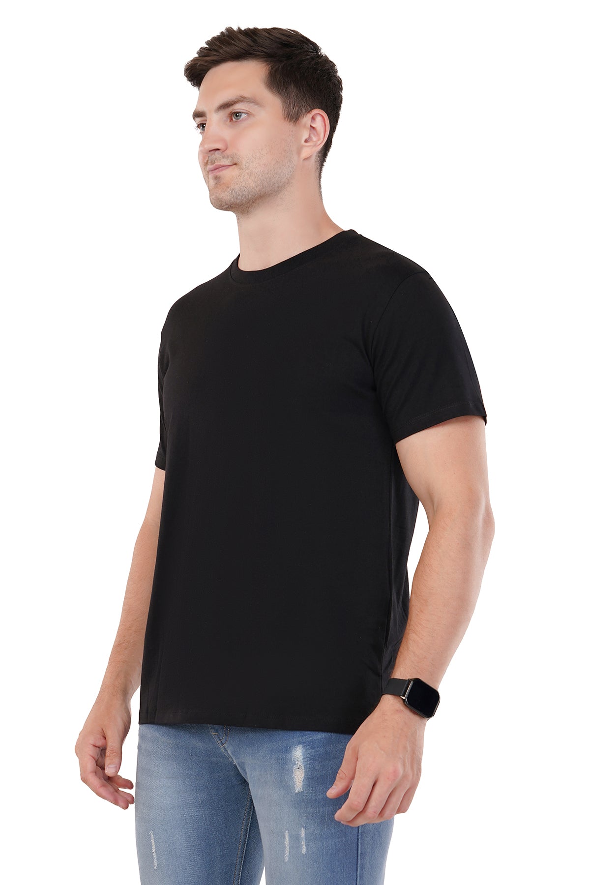 Classic Black T-shirt 100% Cotton Ring spun Super combed Premium Tshirt