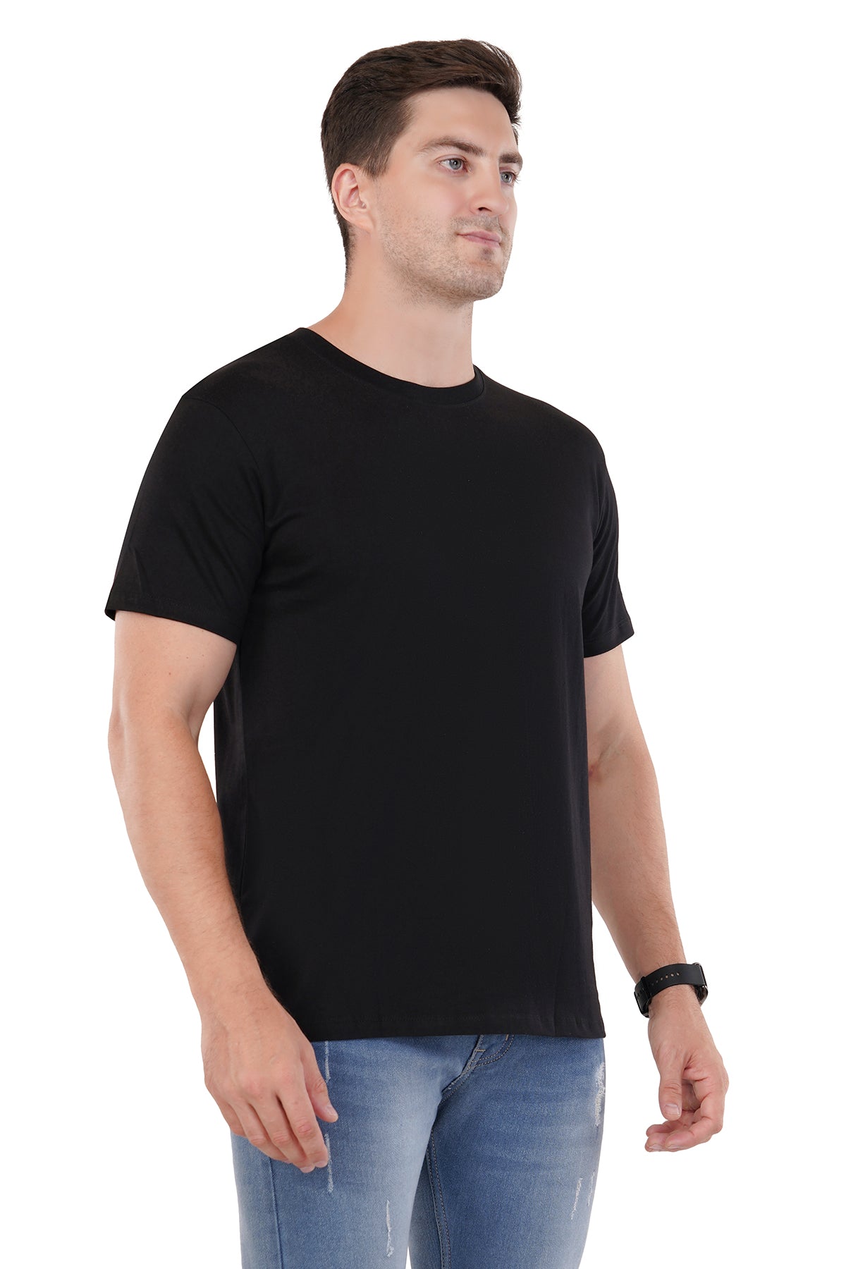 Classic Black T-shirt 100% Cotton Ring spun Super combed Premium Tshirt