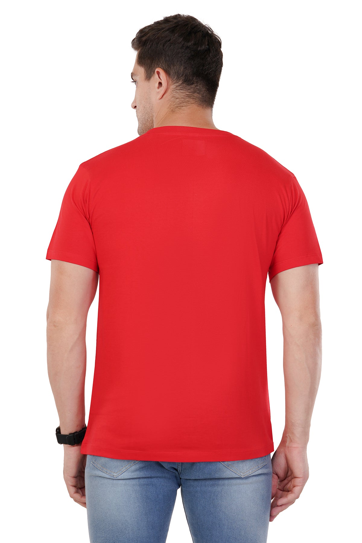 Classic Red 100% Cotton T-shirt Ring spun Super Combed Bio Washed 160 GSM Premium Cotton Tshirt