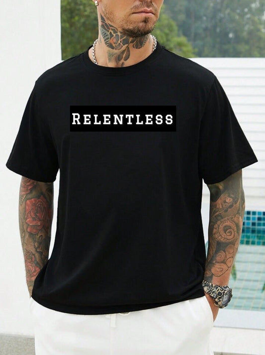 Men's Relentless Oversized Printed T-Shirt – 240 GSM Premium Cotton| StudTbh